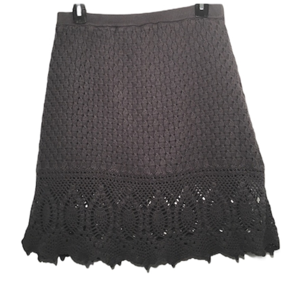 Athleta Tiered Crochet Knit Skirt Medium